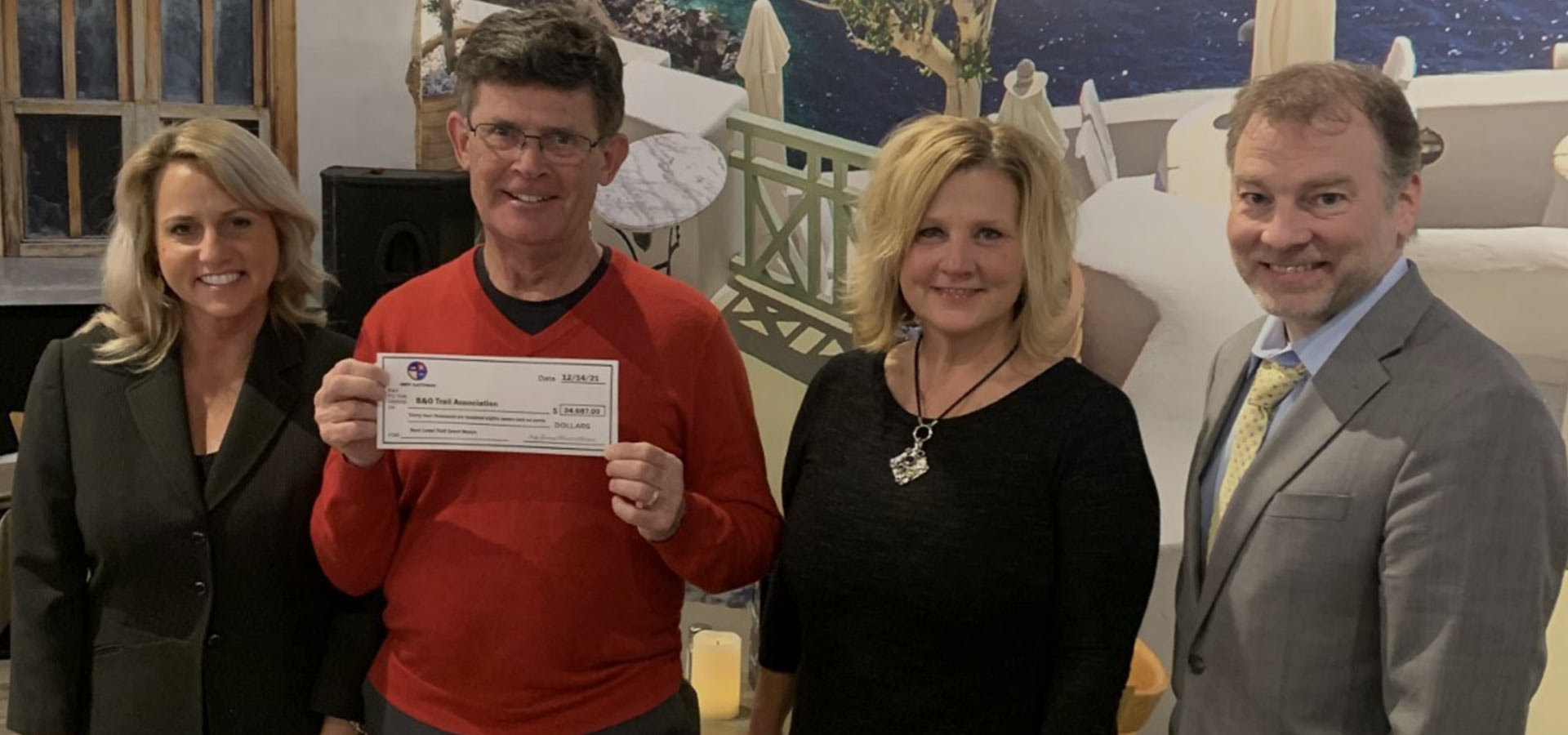 B&O Trail Association Receives Matching Donation from Indy Gateway